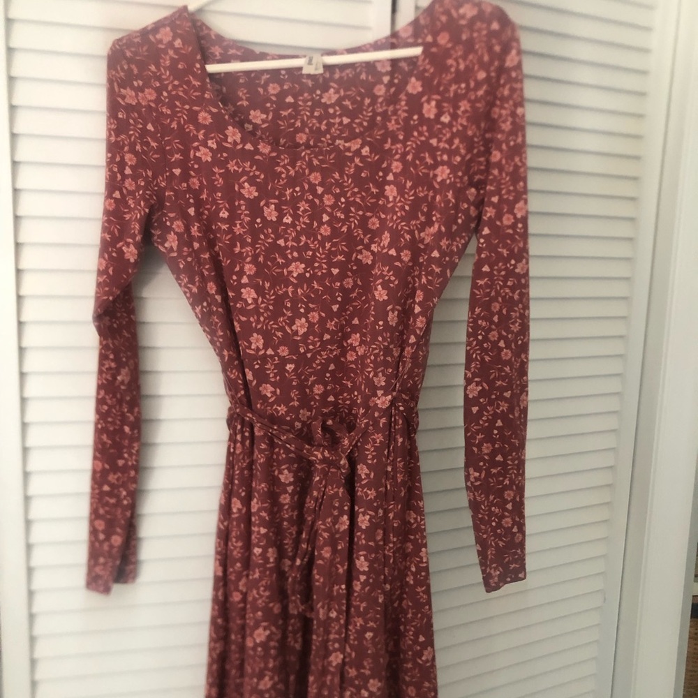 Pact fit and flare midi dress